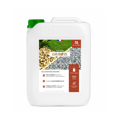 GRAVIFIX - Fixateur de graviers et paillis -  5L